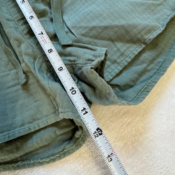 Old Navy Pull On Lounge Shorts Green 100% Cotton Pockets Elastic Waist S Small - Picture 4 of 5